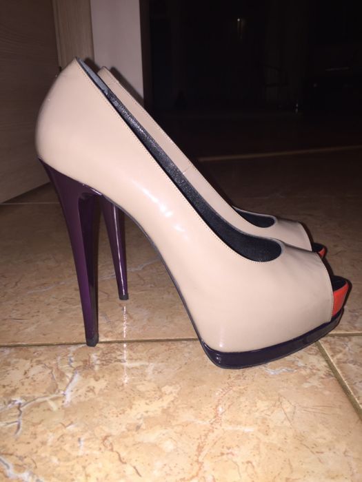 pantofi platforma piele