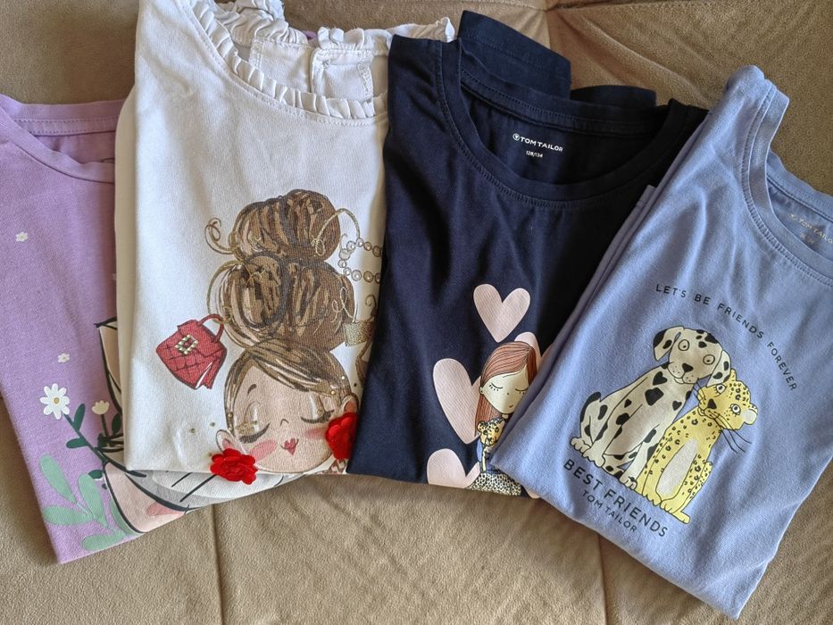 Блузи с дълъг ръкав, 128-134 см.