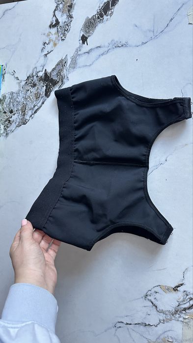 Следоперативен сутиен операция гърди черен с копчета отпред цип