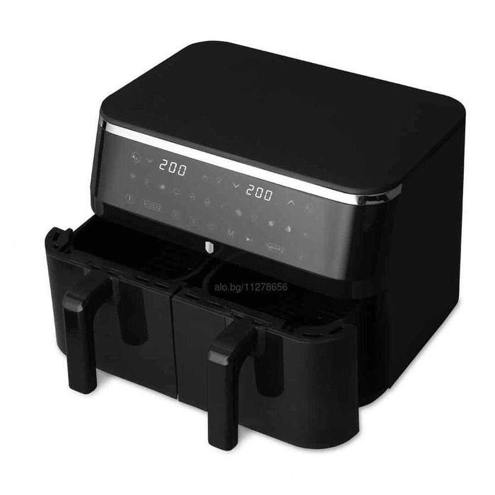 3г. Гаранция! Неразопакован. Двоен еър фрайър, 4.5 + 4.5 L Berlinger Haus BH9883 Air Fryer