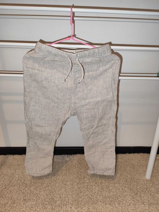 Hm pantaloni din in măr 92 , bluze din muselina măr 92-98