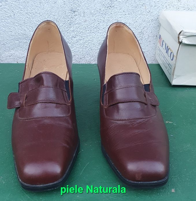 Pantofi piele naturala/Noi