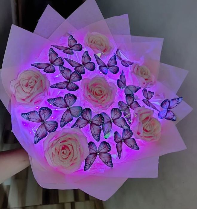 Делаю букеты из бабочек