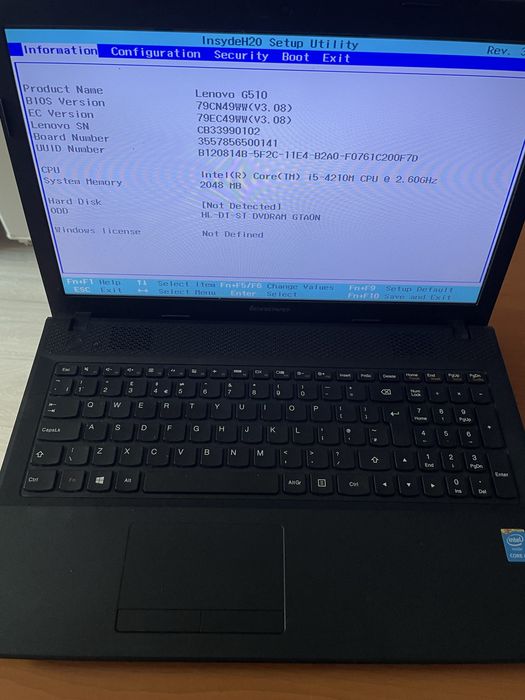 Lenovo G510 intel i5-4210 video gpu 2gb ddr3