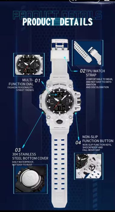 Спортен мултифункционален часовник