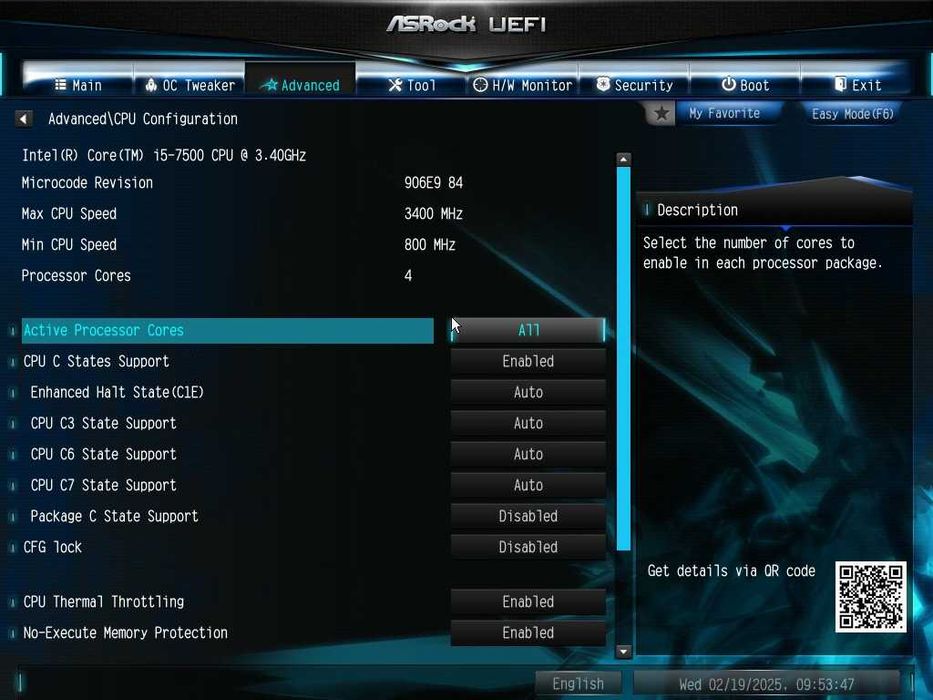 Процесор CPU Intel i5 7500 3.40 до 3.80 GHz LGA 1151