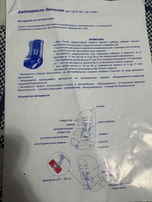Детское автокресло