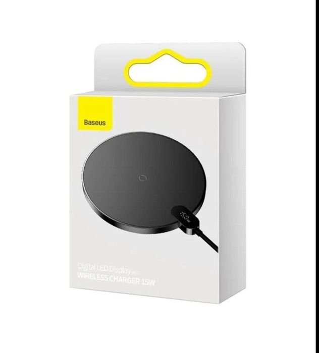 Baseus 15w Беспроводная зарядка для телефона с цифровым дисплеем