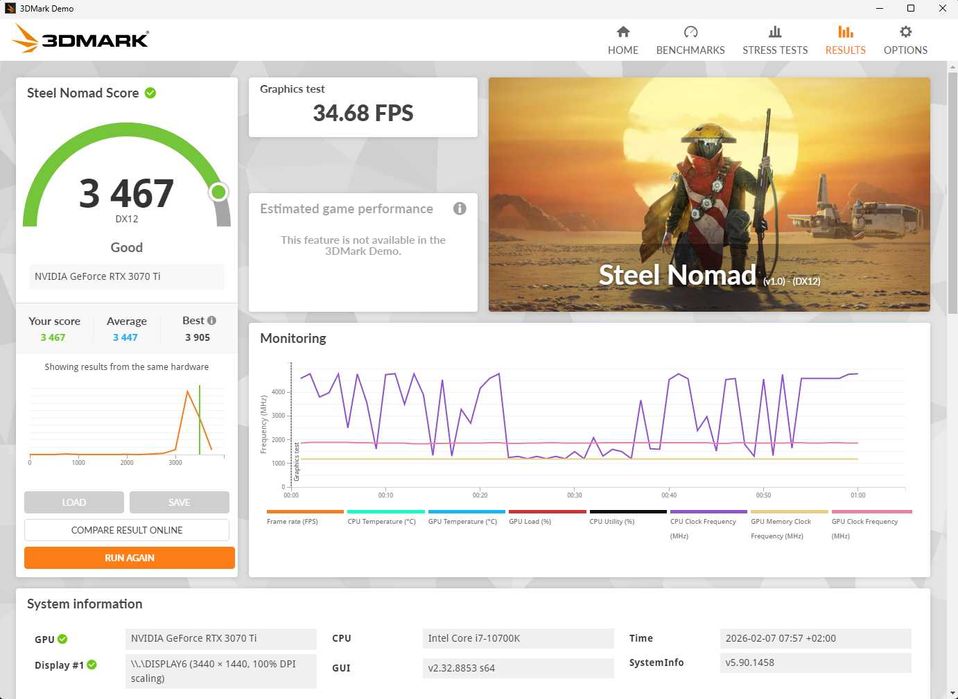 PC Gaming – i7-10700K, RTX 3070 Ti TUF, 16GB DDR4 3600 RGB, AIO Red