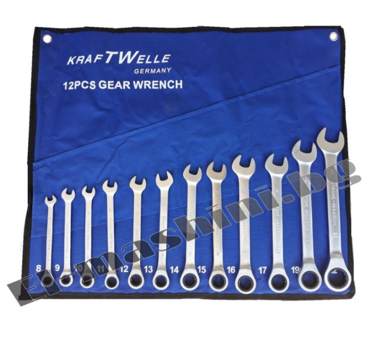 Ключове с тресчотка 8-22мм к-т 12бр KrafTWorld
