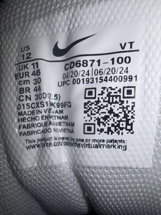 Nike Air Max Plus 3 Triple White - 40,44,46