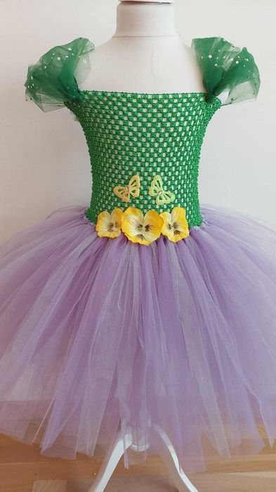 Rochita TUTU floare garoafa  panseluta bujor dalie serbare