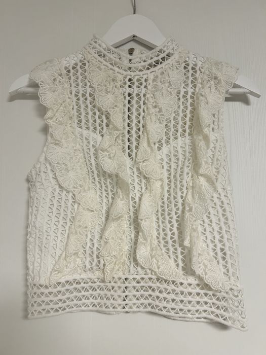 Boho бял топ