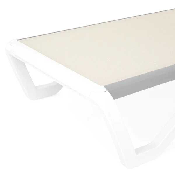 Sezlong plaja/gradina/terasa Alb/Bej LIVRARE GRATUITA