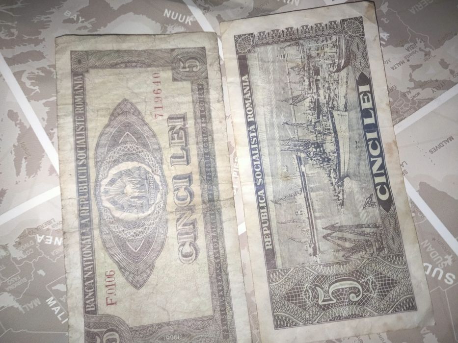 8 Bancnote vechi românești+una din israel