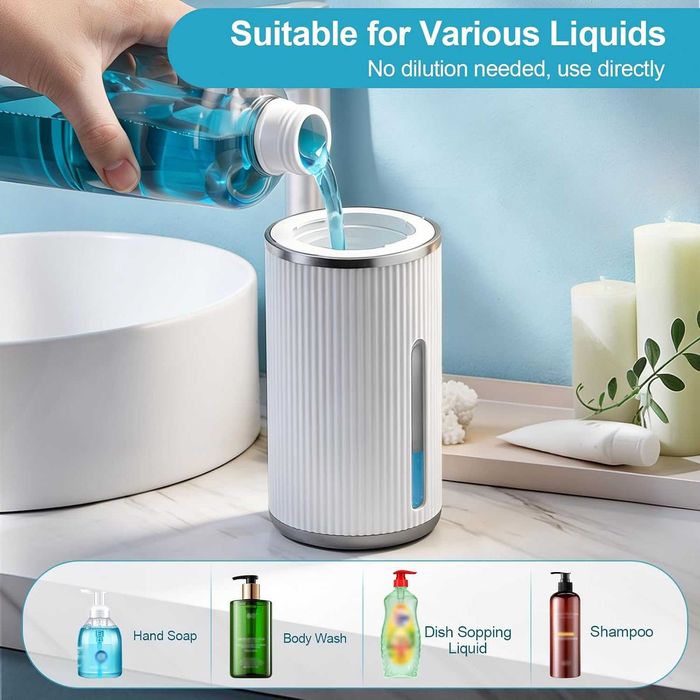 Distribuitor automat de săpun fără atingere, 420 ml Distribuitor de săpun cu senzor electric