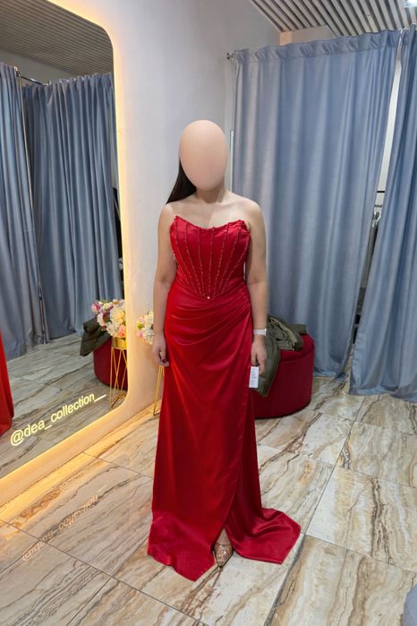 Вечернее красное платье 46-48