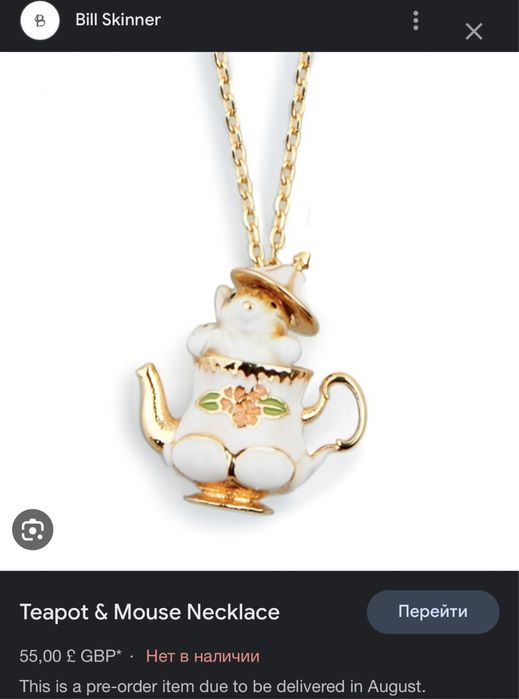 Серьги и цепочка Bill Skinner