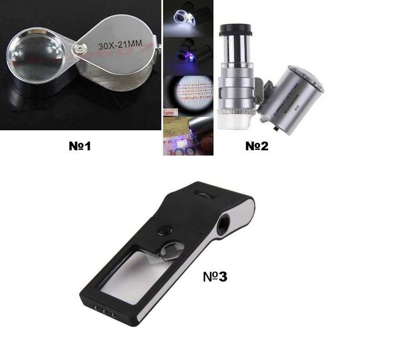 Лупа сгъваема и мини микроскоп и многофункционална лупа
