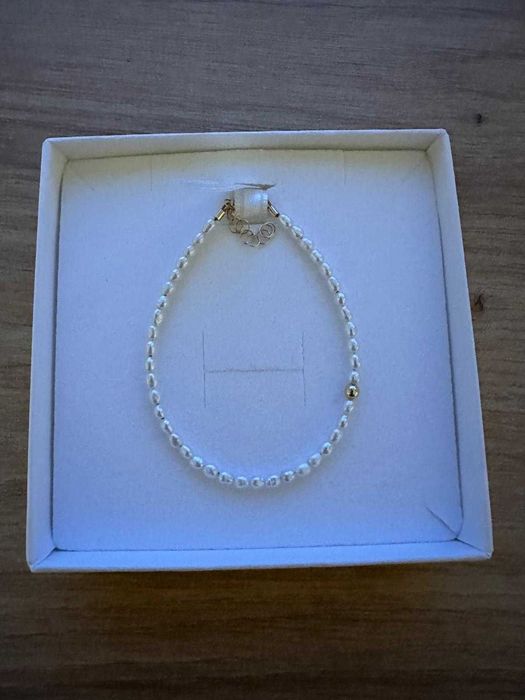 14K Solid Gold Pearl Bracelet Bella Sherban