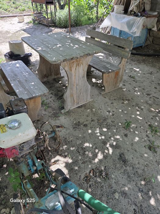 Дачный стол скамейки