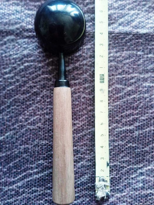 Мерителна лъжичка за кафе - метал и дърво, винтидж