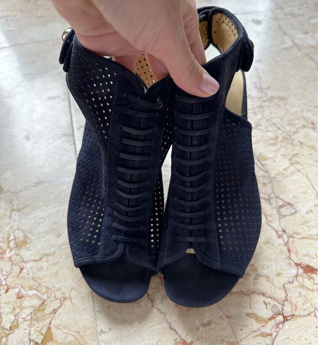 Sandale piele toc patrat Medea model Graciana mar 38 foarte comode