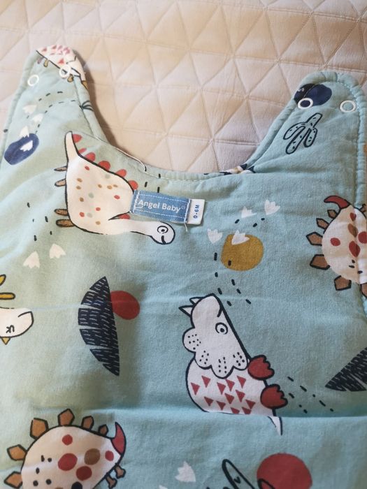 Зимен спален чувал "Дино - зелен" 0-6 месеца