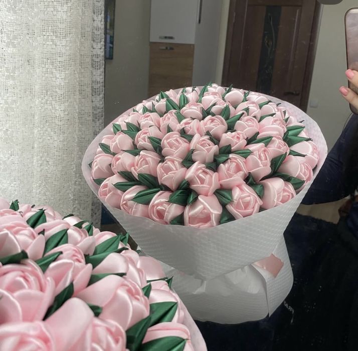 Тюльпаны из лент