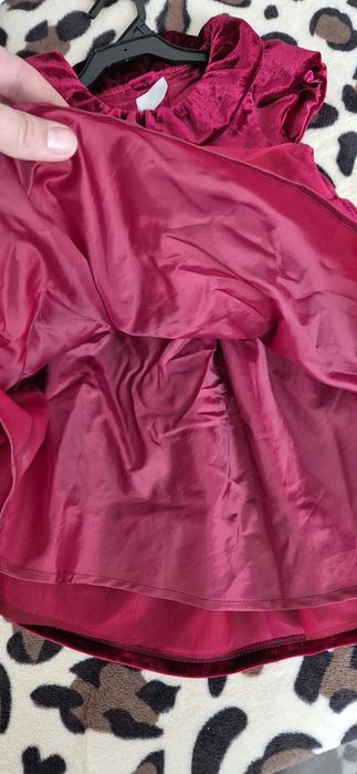 Rochie de catifea bordo