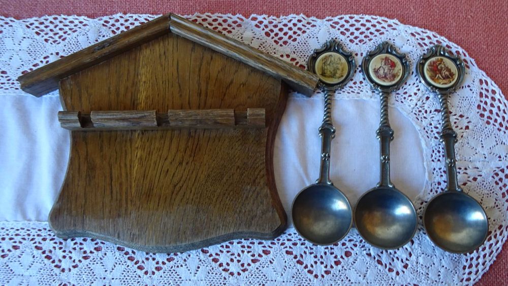 Винтидж комплект калаени лъжици  Zinn Germany