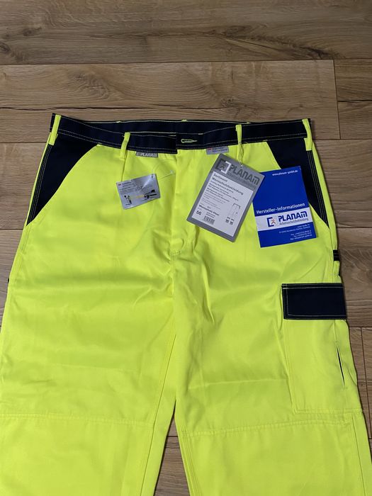 PLANAM-pantaloni NOI, cu eticheta, de lucru, Neon, barbati , 56