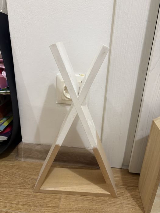 Set 2 etajere lemn si un tablou - camera copii, fetite, stil scandinav