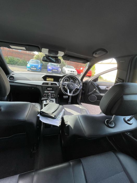 Plafon interior piele plafon negru mercedes c class w204 AMG fete usi