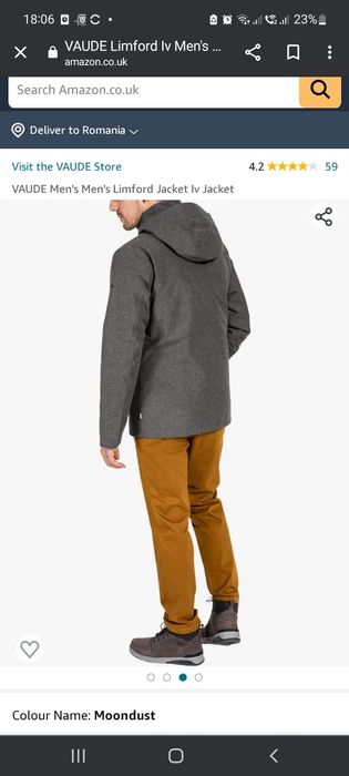 Geaca toamna-iarna Vaude primaloft waterproof mar M noua