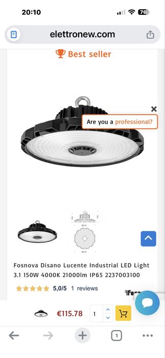 Lampa led industriala noua