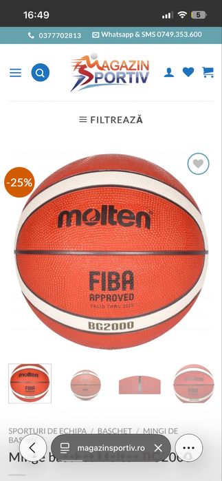 Minge baschet portocalie noua