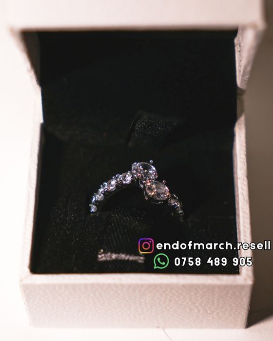 Inel Pandora Sparkling Overlapping Band