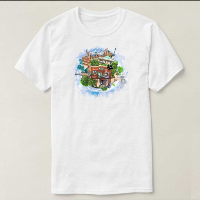 Футболка с принтом Узбекистан