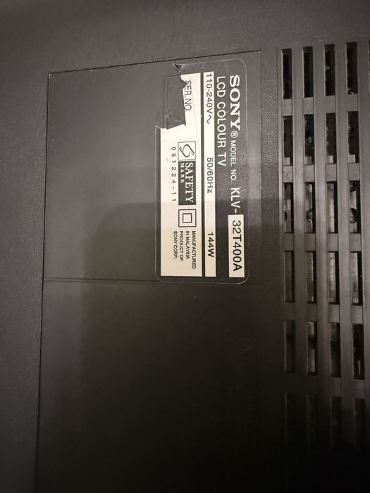 Телевизор SONY в рабочем состоянии