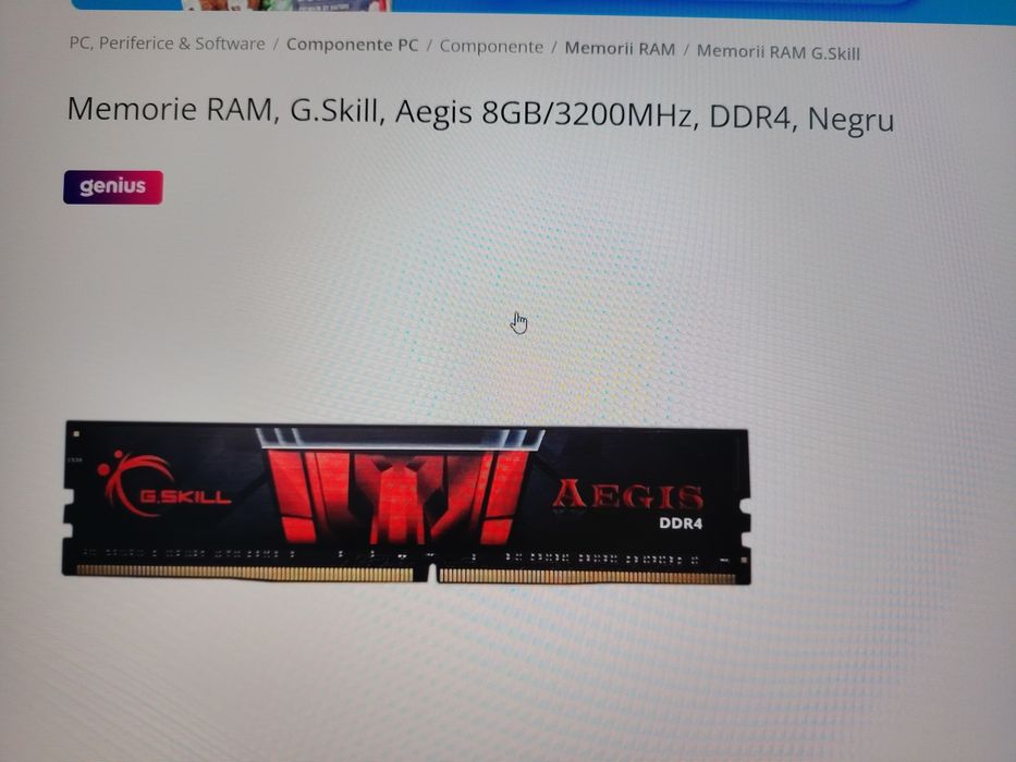 Kit G.Skill Aegis 16 GB (2x8 GB)3200mhz CL16 , ddr 4