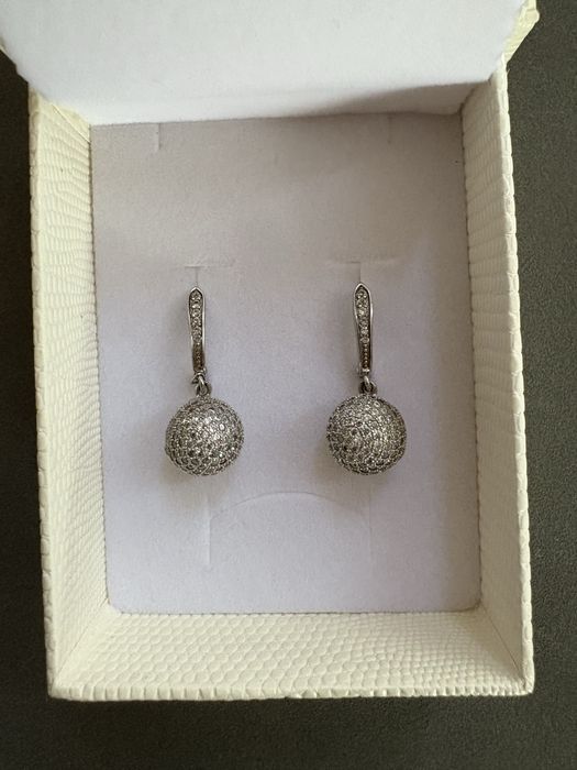 Сребърен комплект колие + обеци 925 проба