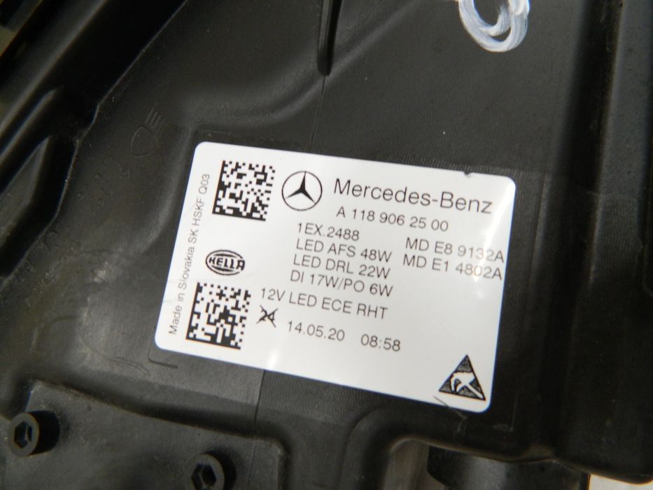 Far stanga VW Mercedes CLA W118 Full LED HIGH PERFORMANCE,  2018, 2019, 2020, 2021, 2022, 2023, cod origine A1189062500
