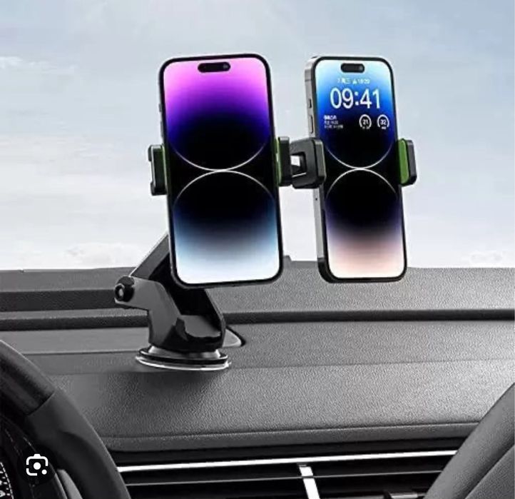 Suport Dublu Telefon / Tableta Ventuza Adeziva