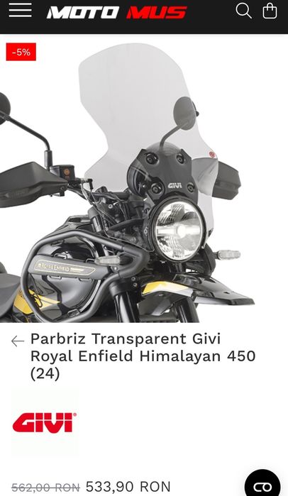 Parbriz moto (Himalayan 450)