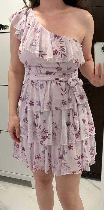 Лятна рокля с един ръкав, размер S, от Mohito