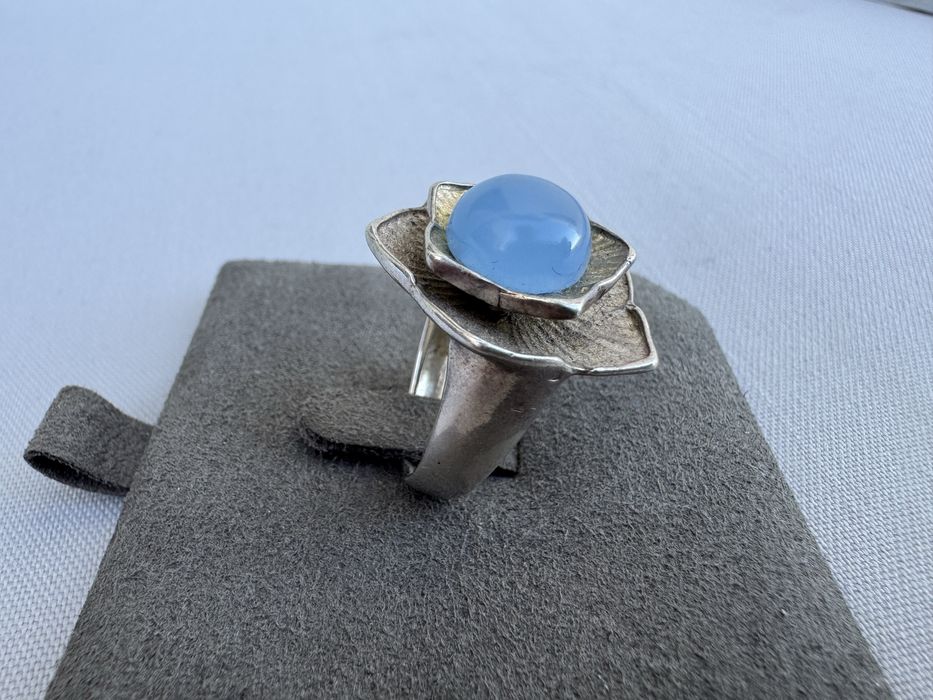 Inel din argint si calcedonia