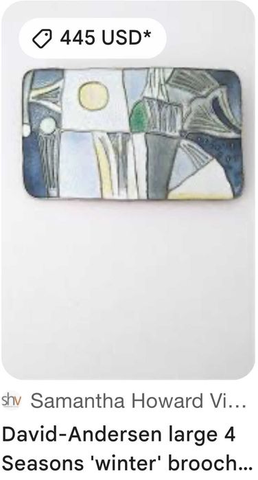 BROSA ARGINT 925 - 'Spring' by David Andersen + Email -Norway -1950-55