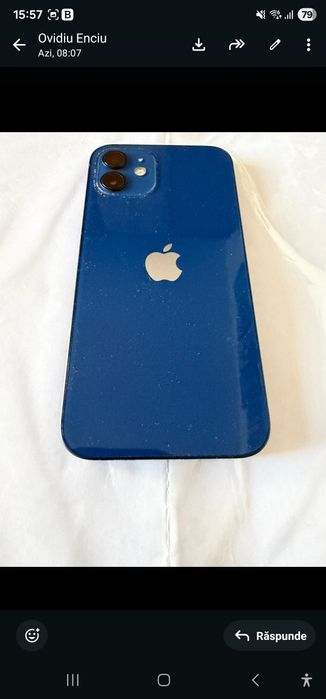 IPhone 12 mini
Uite datele 

Telefon mobil Apple
iPhone 12 mini
Blue, 64 GB, preț 700 lei