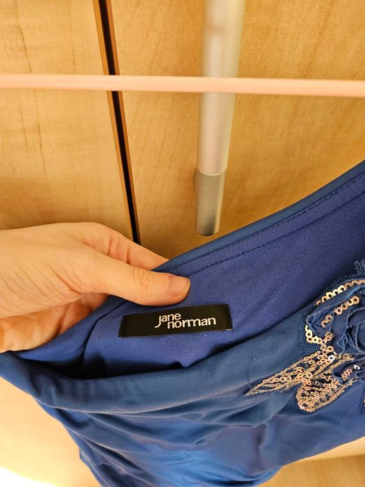 Дамска синя рокля, размер S